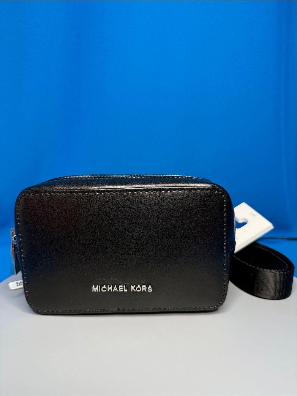 NEW NWT MICHAEL MK MICHAEL KORS BLACK LEATHER ADJUSTABLE L / XL WAIST / BELT BAG